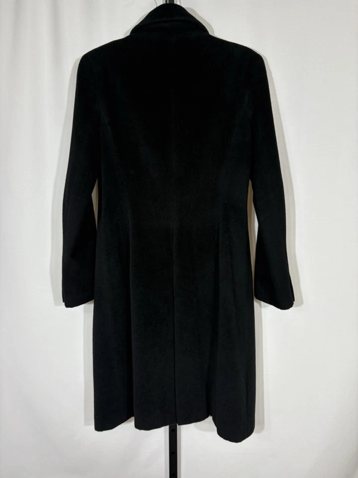 Abrigo vintage para mujer Todd Oldham Times 7 negro angora y lana talla 6” Foto 2 de 4