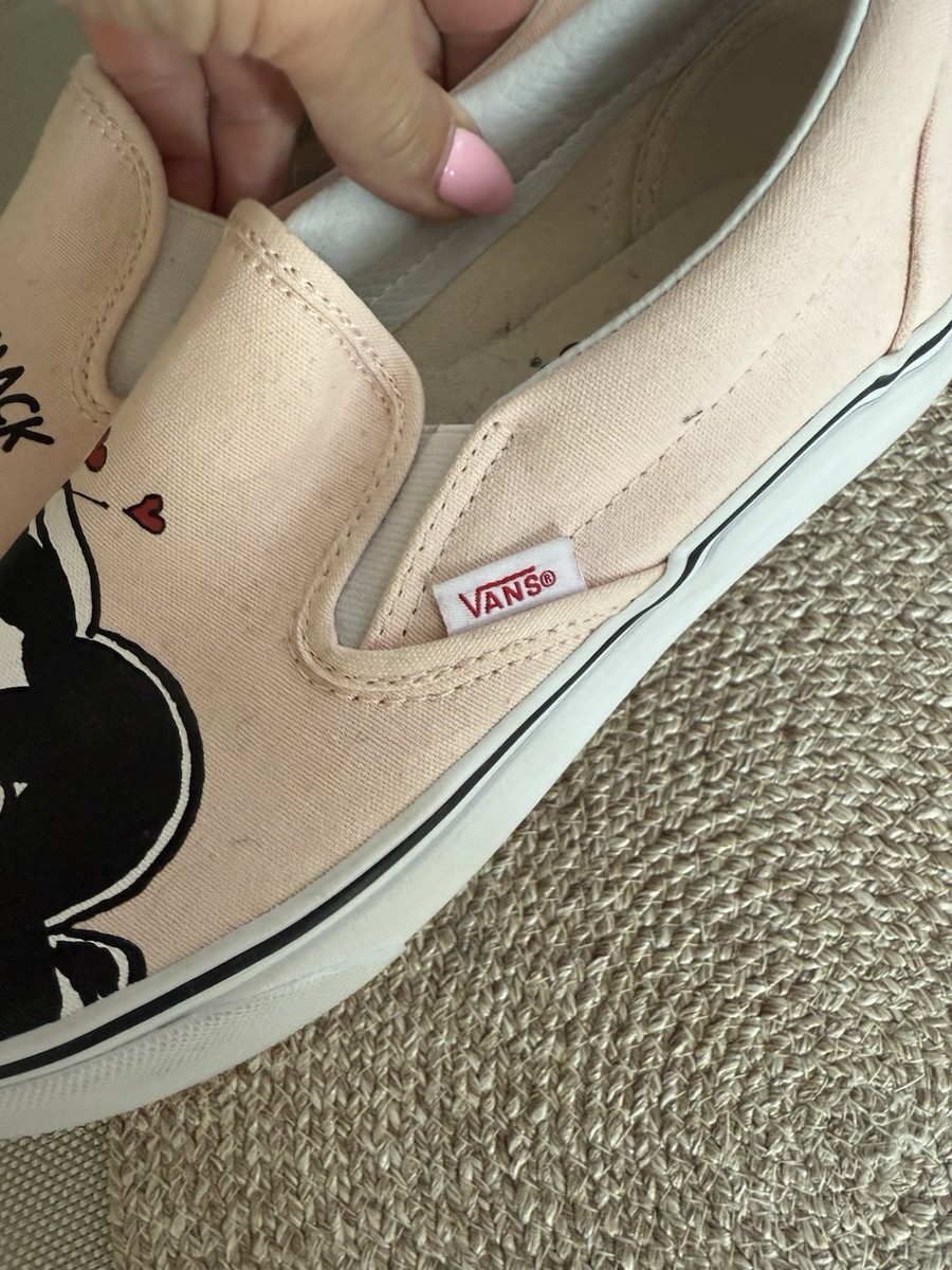 Rare Limited Edition Vans Slip-On Sneakers with Peanuts Embroidery Vans Shoes Slip On Limited Edition . Snoopy Cartoon Print  main image 2
