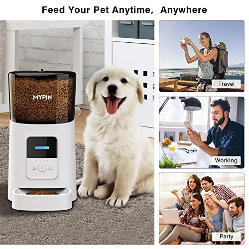Alimentador Automático para Gatos, 2.4G WiFi 6L Dispensador de Alimentos para Gatos, Control de Aplicaciones Gato - Imagen 2 de 5