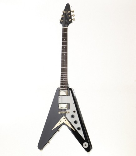 Epiphone 58 Korina Flying V Ébano Usado 2010 Cuerpo Caoba con Estuche Suave - Imagen 4 de 7