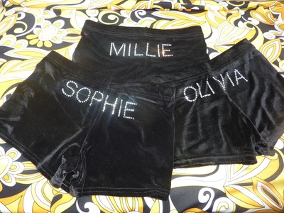 Personalised Velour Gymnastic shorts 