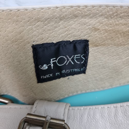 Vintage Foxes Australia Leather Belt Cream Beige Size M-L 90s Y2K Buckle Boho - Picture 4 of 9