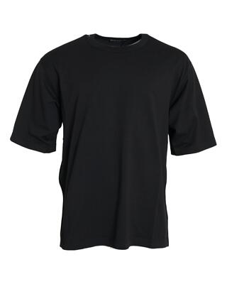 Dolce&Gabbana クラウンロゴ ボルドー シルクジャージー Tシャツ Dolce & Gabbana DG Crest Short Sleeve Tee Men Black Singlets