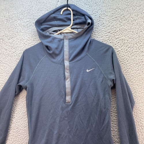 Nike Dri Fit Para Mujer Cuarto Botón a Presión Gris Camisa Pullover Talla Pequeña Ejercicio - Imagen 7 de 13