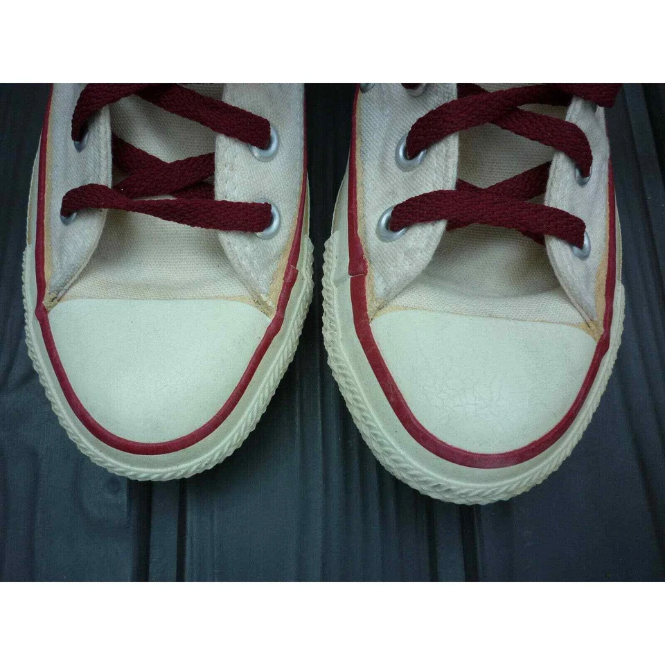 Vintage Converse Chuck Taylor EUA All Star Tamanho 3.5 Branco Anos 1970 Baixo EXCELENTE - Imagem 2 de 4