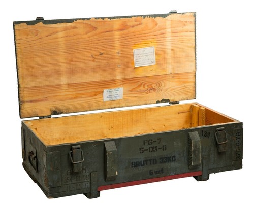 Munitionskiste AD81 Aufbewahrungskiste Militärkiste Munitionsbox Holzkiste  - Bild 14 von 24