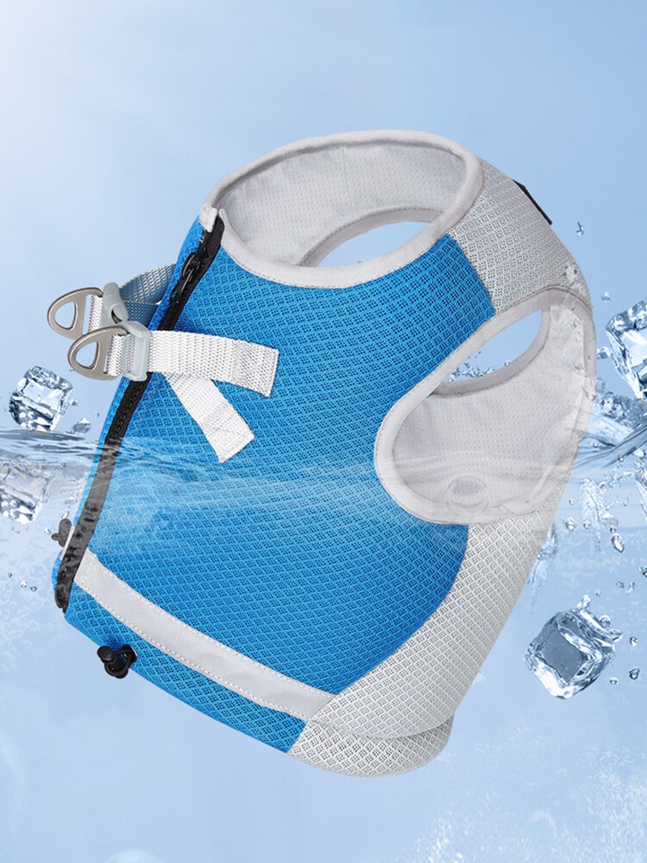 Dog Cooling Vest Harness Summer Cool Jacket Adjustable Reflective
