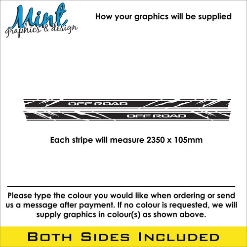 to fit FORD RANGER TRUCK 4x4 Side Stripes OFFROAD Decals Stickers Graphics 019 - Picture 2 of 4
