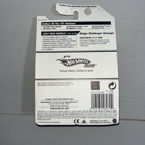 Dodge Challenger Concept 2007 New Models Hot Wheels - Picture 4 of 6