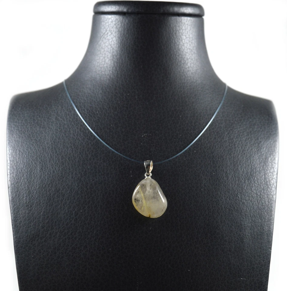 Ciondolo in Quarzo Rutilato e Argento 925 Made In Italy - Immagine 2 di 4