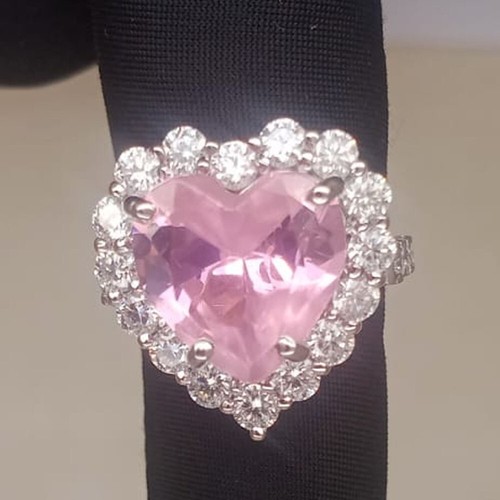 9.20Ct Heart Cut Natural Sapphire & Diamond Wedding Ring 18k White Gold Plated - Picture 11 of 23