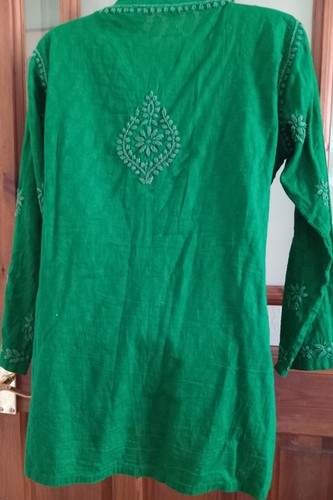 Vtg 70s Embroidered Indian Guazy Cotton Top Blouse Size 10 12 Boho Hippy Ethnic - Picture 7 of 10