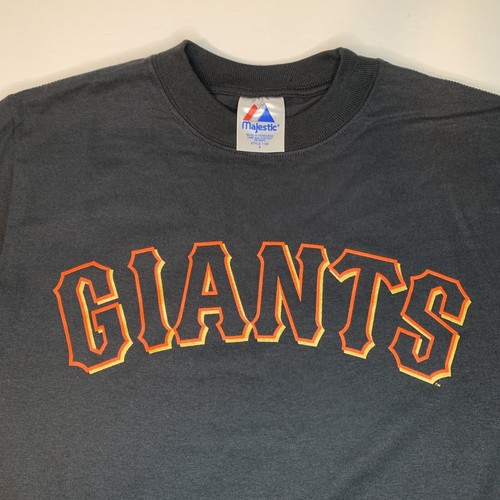 San Francisco Giants MLB Baseball Majestic Black T-shirt Size Small S