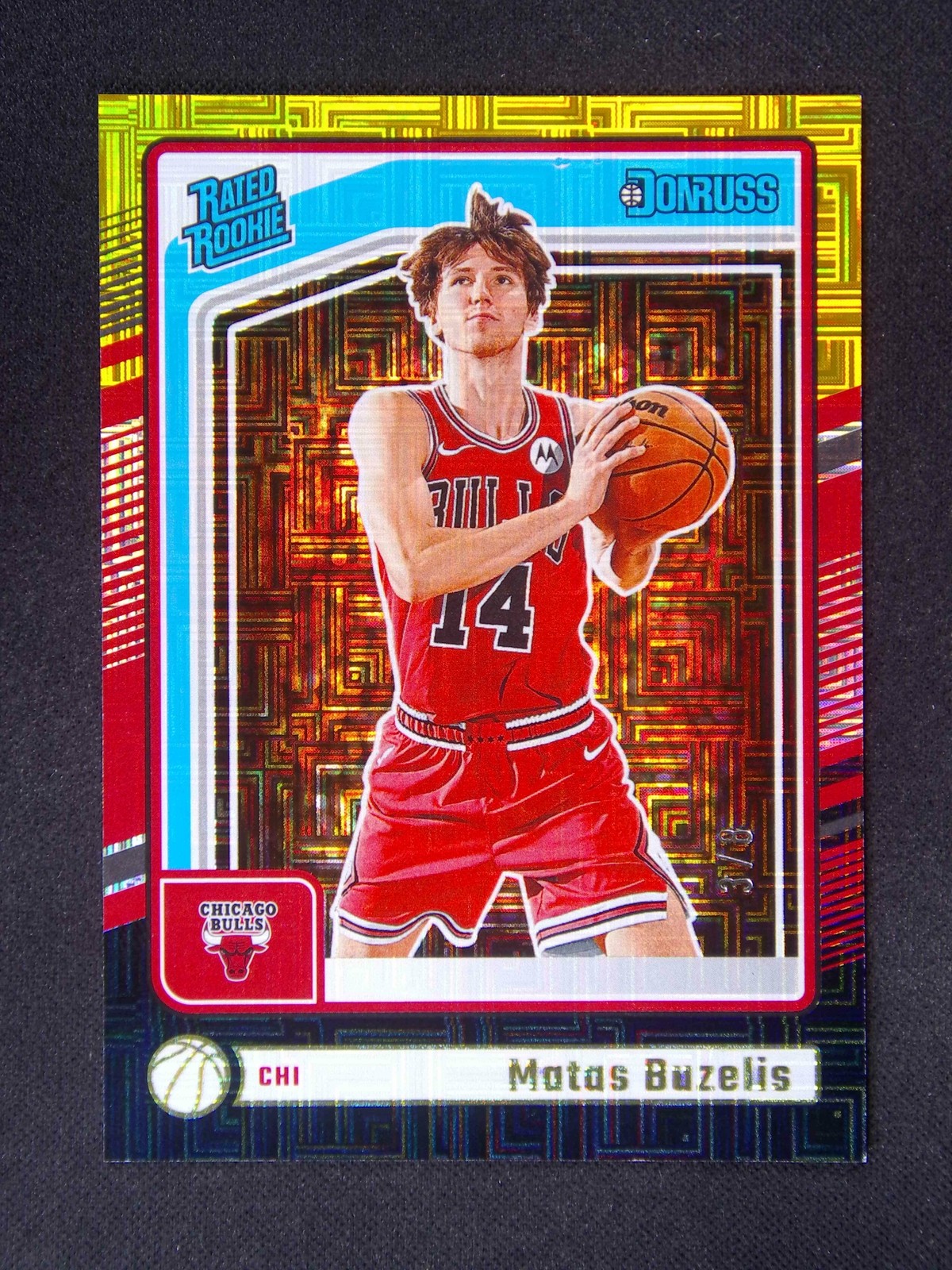 2024-25 Panini Donruss Matas Buzelis #240 RC Rated Rookie Choice Black Gold /8