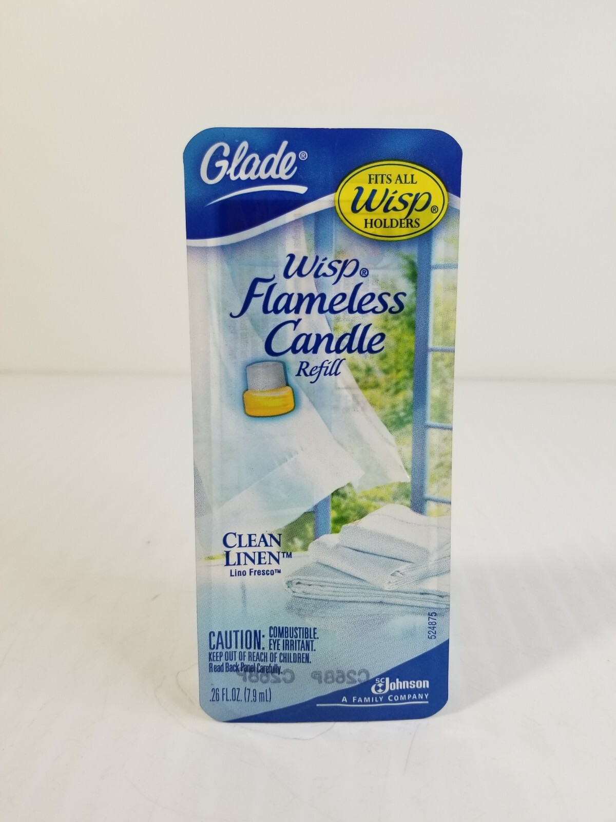Glade Wisp Flameless Candle Refill Clean Linen Scented Oil Refill Free