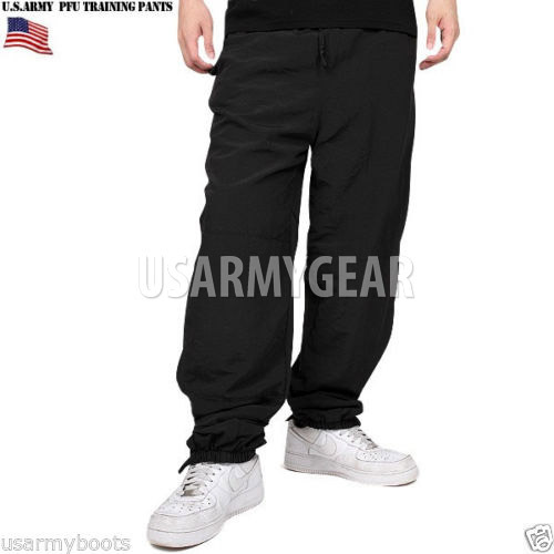 Made in US Army Military IPFU Physical Fitness Training New Black PT Sweat Pants - Picture 2 of 6