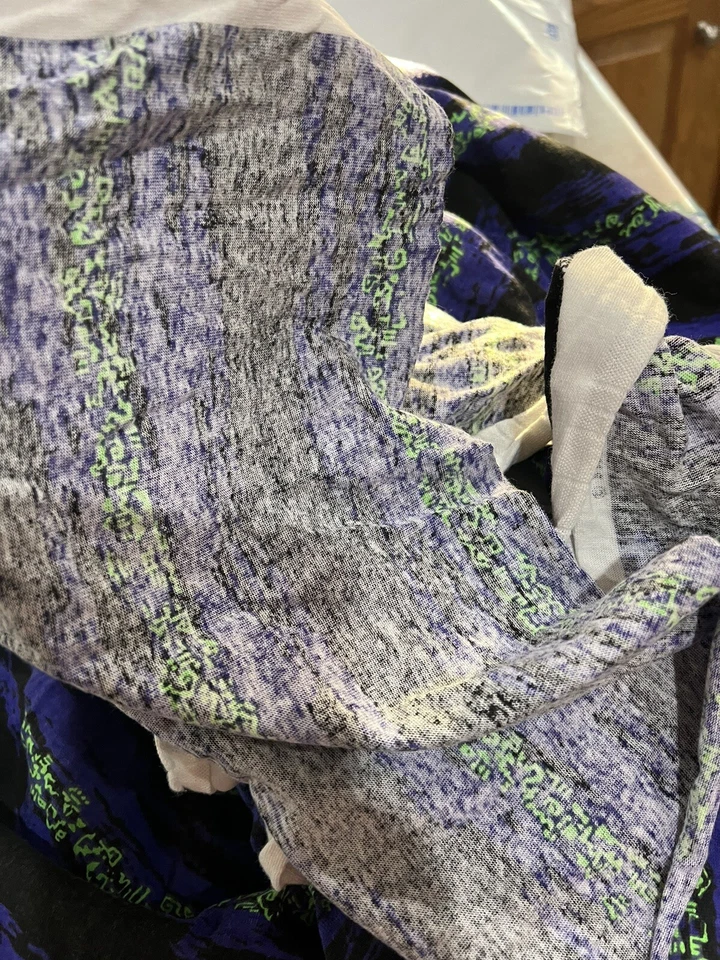 Tela tejida vintage púrpura negro verde 96 x 60 estampados premium 5058 Foto 2 de 4