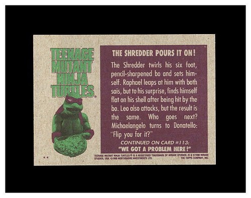 1990 TOPPS TEENAGE MUTANT NINJA TURTLES TMNT YOU PICK CARDS, STICKERS & PUZZLE - Picture 224 of 290