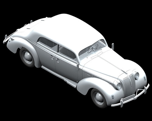 Admiral Saloon WWII German Personnel Car 1:24 ICM24023 - icm modellismo - Foto 3 di 5