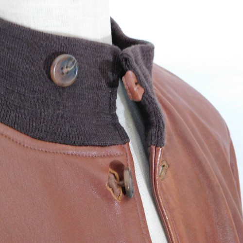 Vtg Willis & Geiger Size 46T A-1 Bomber Jacket Air Corp Brown Leather USA A1 - Picture 12 of 17