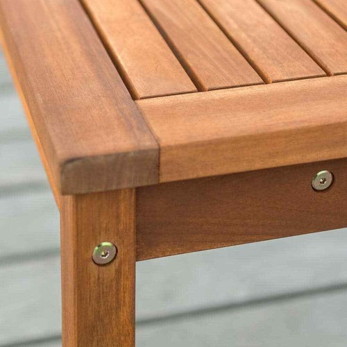 Boardwalk Brown Acacia Wood Outdoor Bench - Picture 5 of 7