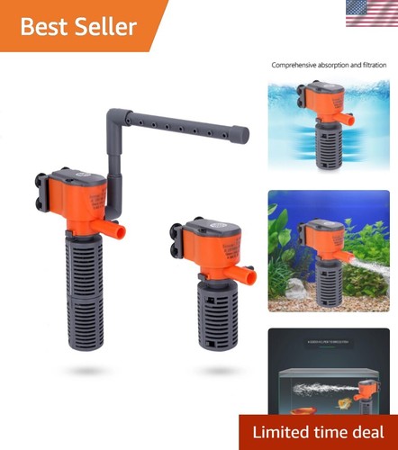 Low Level Water Submersible Water Filter Pump Turtle Tank Filter Aquarium Fis...
