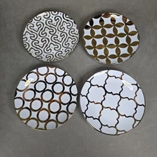 Luxe Moderne Rosanna 7 inch Set Of 4 Plates All Different Patterns