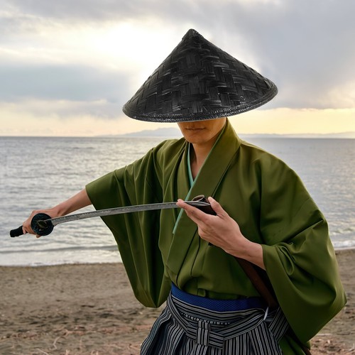 Hat Samurai Straw Ninja Bamboo Asian Conical Cap Cosplay Decorative Party Decor - Picture 5 of 10