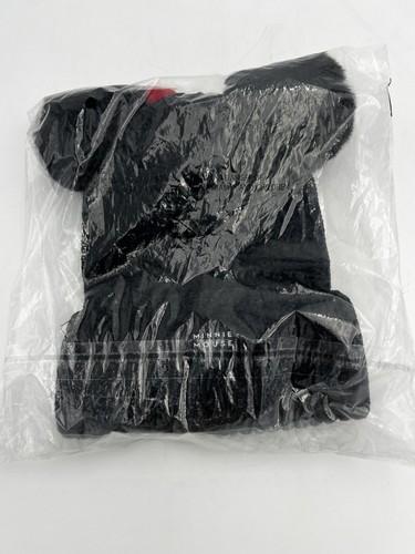Disney Minnie Mouse Double Pom Beanie Strickstrumpf schwarz mit roter Schleife NEU A6 - Bild 2 von 2