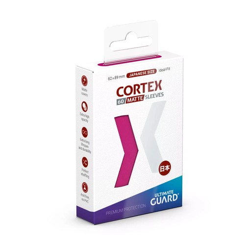 60 Sleeves Ultimate Guard Cortex ® 62X89 Japanese Size (YUGIOH) ® Matte Pink - Picture 4 of 5