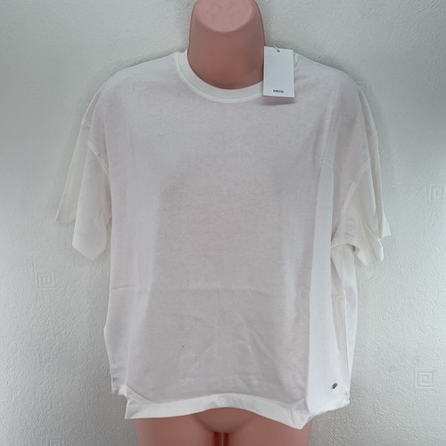 Mango Teen Girl Oversized T-shirt, Cotton, Size M, Off White, RRP £15.99 - Picture 2 of 18