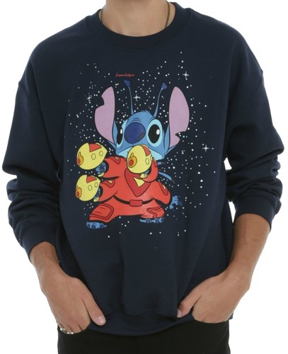 STITCH SPACE ACE CREW NECK SWEAT SHIRT FOR ADULTS DISNEY LILO & STITCH FREE SHIP - Foto 3 di 7