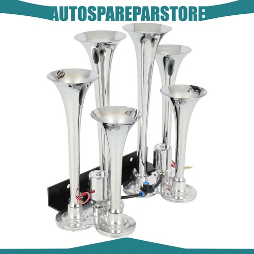 12V 4A 6 Trumpet Train Air Horn Kit For Ford Truck Pickup Car SUV Train Horn - Picture 6 of 11