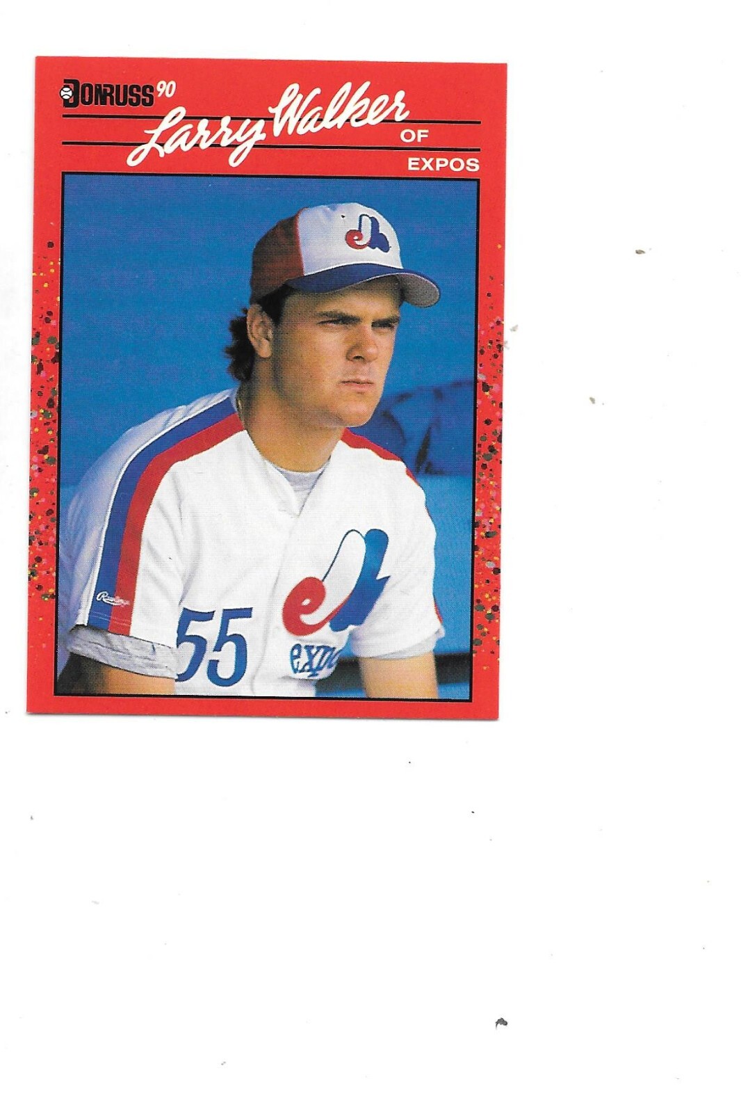 Larry Walker HOF Donruss 1990 Baseball Card #578 Montreal Expos