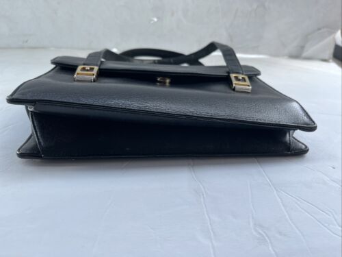 Borsa a mano vintage anni 50 Koret blu/nero... pelle dentro e fuori con portamonete. - Foto 12 di 12