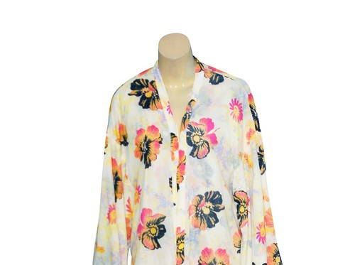 Free People Jorja Duster M 8 Floral Kimono Maxi Cardigan Cover Up Top NEW 42544 - Picture 6 of 10