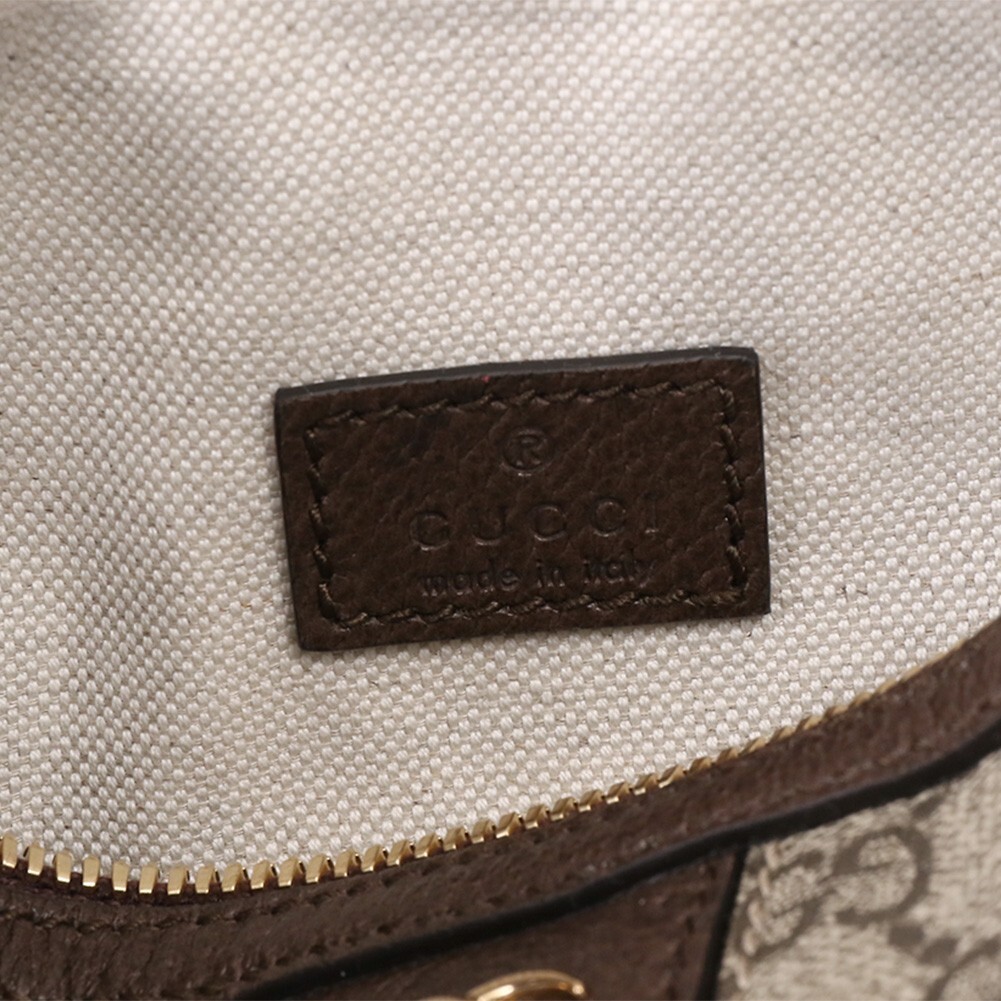 GUCCI｜ ( 795208 96IWG 8745) GUCCI Ophidia Small Beige And Ebony GG Canvas Shoulder Bag