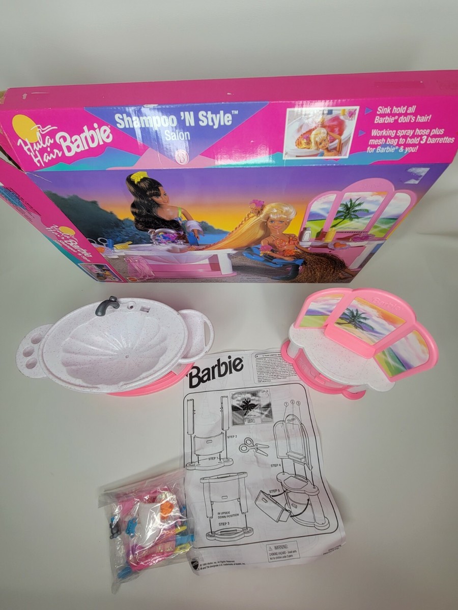フラヘアー バービー Shampoo ‘N Style Salon ハワイ Barbie Shampoo 'N Style Salon Vtg 1996 90s Retro | eBay