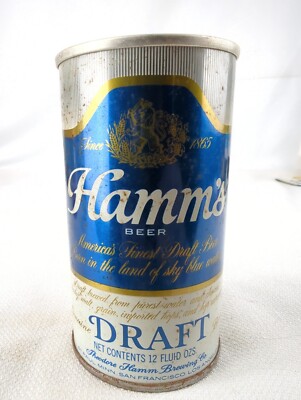 Hamm's Draft Beer Theodore Hamm Brewing St. Paul MINN Pull Tab Can EMPTY (CF) (X