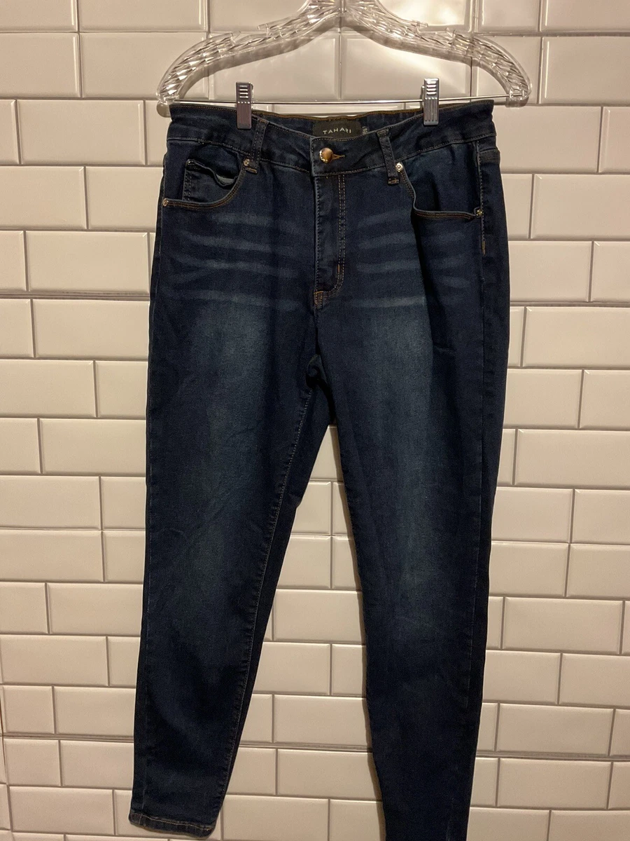 Tahari Jeans Women 12 32Blue Chloe Fit Solution Skinny Denim