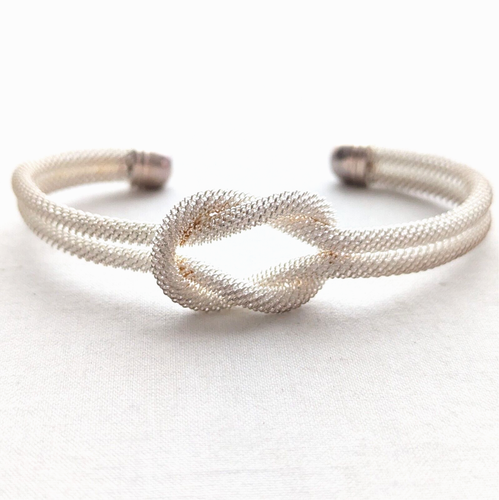 Mesh Liebe Unendlichkeit keltischer Knoten Armreif Armband silberfarben adretter Schmuck 7" - Bild 3 von 6