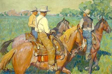 Maynard Dixon : Three Cowboys : Framable : High Quality Art Print
