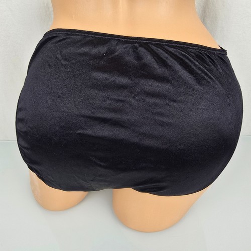 Vtg New York & Co Company Intimates Second Skin Satin Shiny Black Panties L - Afbeelding 9 van 9