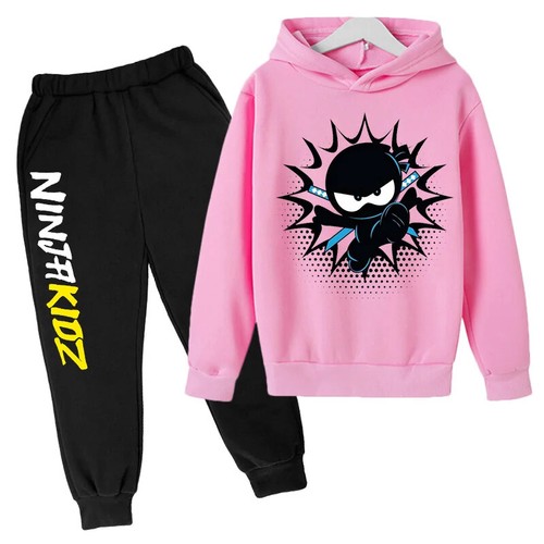 Ninja Kidz Hoodie Sportswear Winter Sportswear Pants Set Children's Ninja - Picture 26 of 38