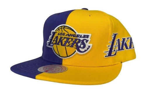 Mitchell & Ness NBA Los Angeles Lakers Half and Half Snapback Hat, Cap, New - Bild 9 von 14