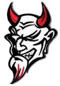 Patche Patch écusson Diable talisman rouge red Devil thermocollant patch diablo