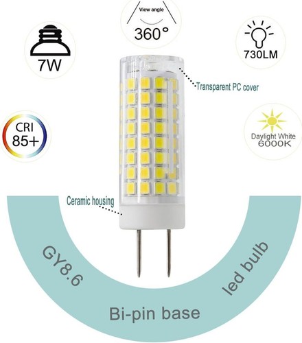 G8 LED Light Bulbs 7W Daylight White 6000K LED Corn Light For Landscape Lighting - Picture 5 of 9