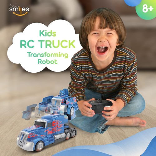 Kids Transforming Robot RC Truck Toys for Boys Ages 8-13 Years Remote Control... - Picture 4 of 8