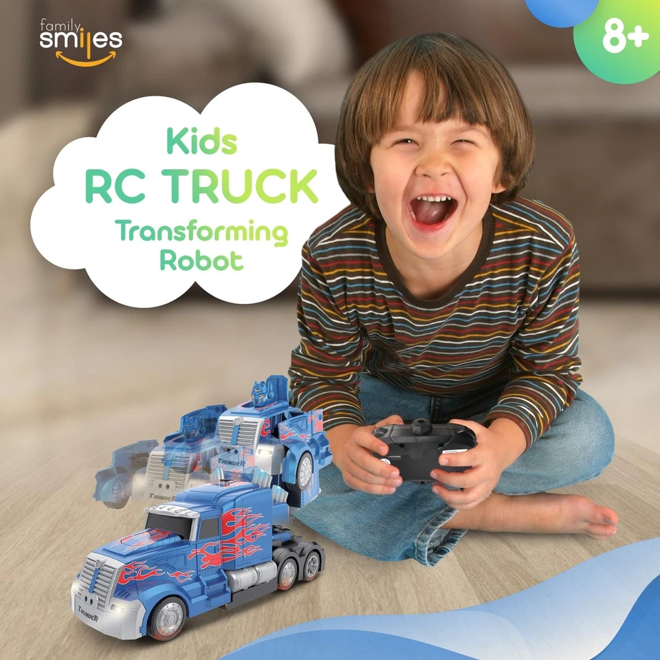 Kids Transforming Robot RC Truck Toys for Boys Ages 8-13 Years Remote Control... - Image 4 of 4