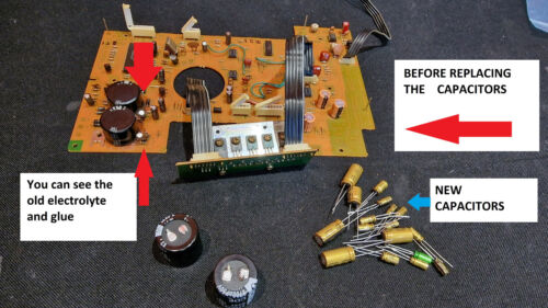 Stereo Receiver SONY STR-7065 Repair KIT - all capacitors - Picture 2 of 16